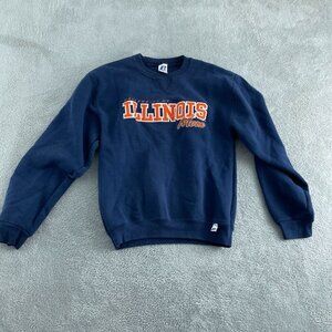 Russell Athletic University Of Illinois Mom Sweatshirt S Navy Cotton  5762
